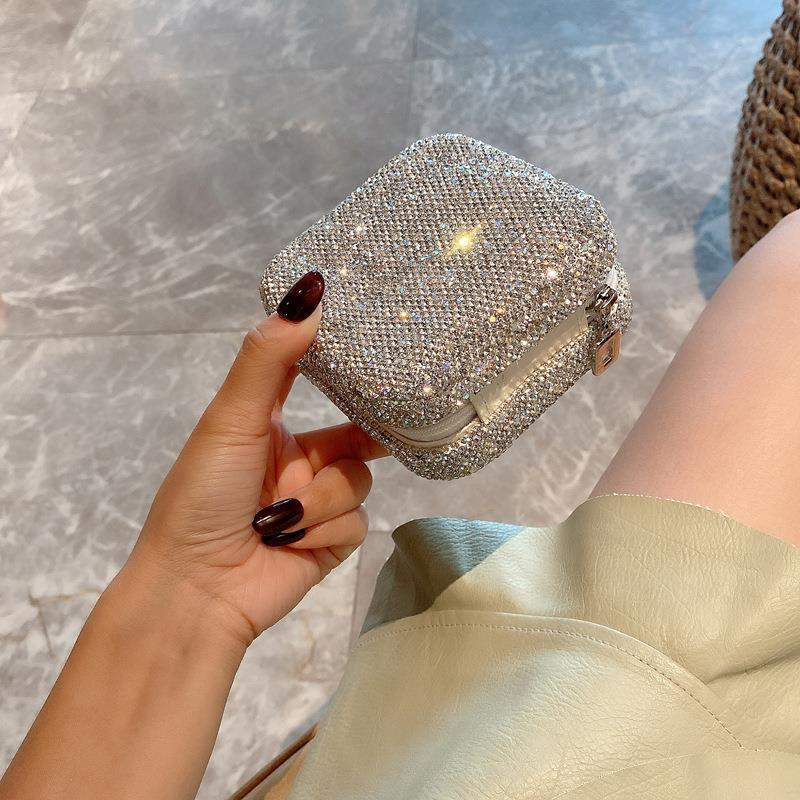 Luxury Bling Rhinestone Jewelry Case| Portable Travel Jewelry Box with Mirror
