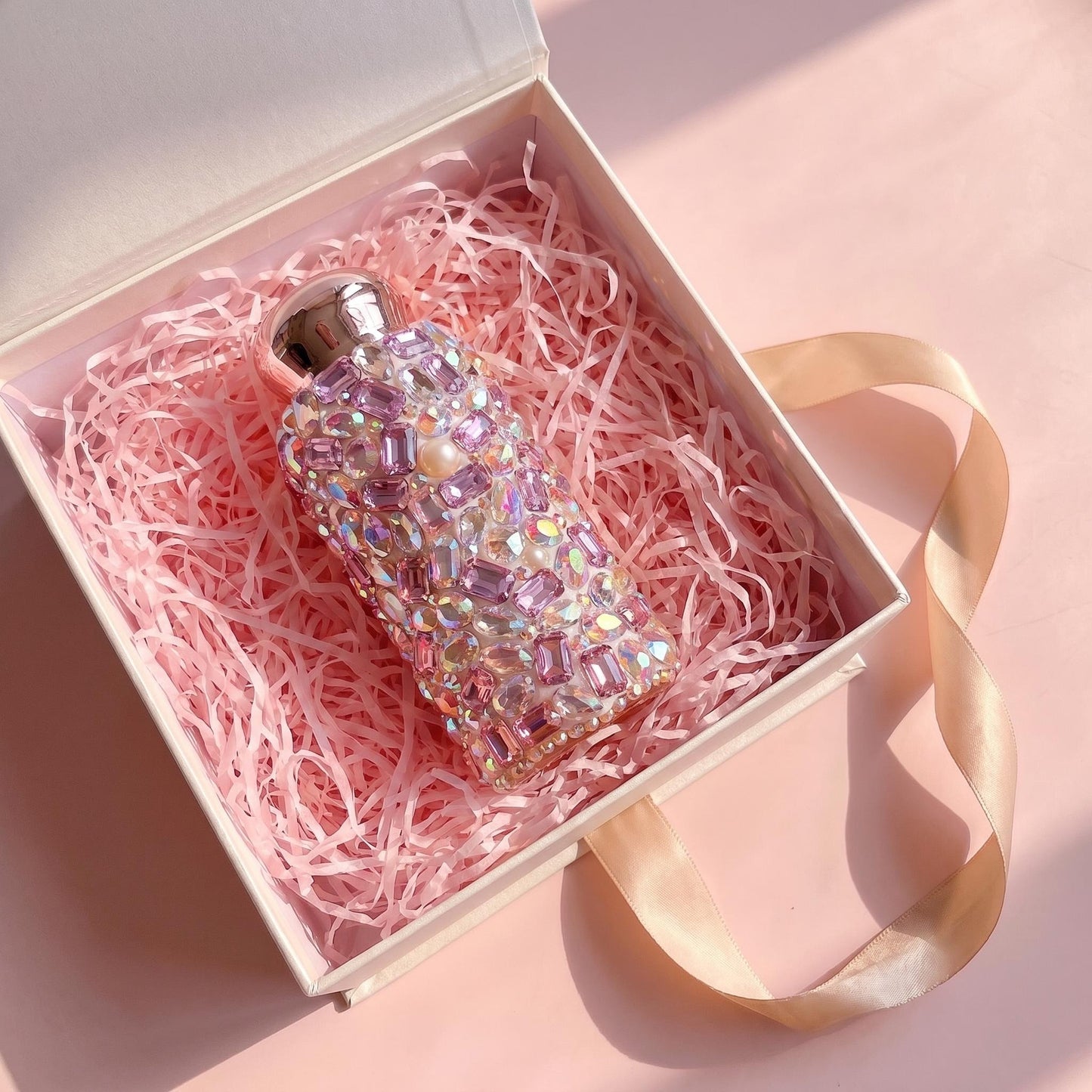 Luxury Crystal-Encrusted Refillable Water Bottle (260ml)