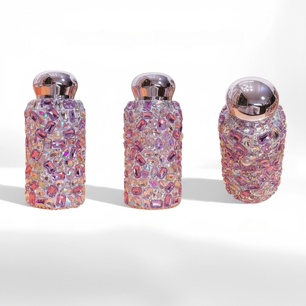 Luxury Crystal-Encrusted Refillable Water Bottle (260ml)